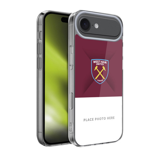 Custom Customised Personalised West Ham United FC Claret Crest 1 Soft Gel Case for Apple iPhone 17 Air