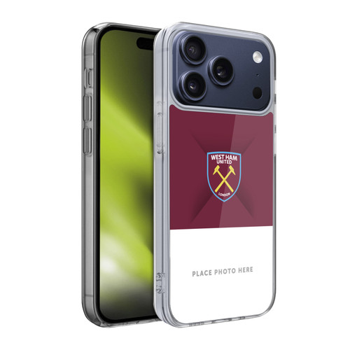 Custom Customised Personalised West Ham United FC Claret Crest 1 Soft Gel Case for Apple iPhone 17 Pro