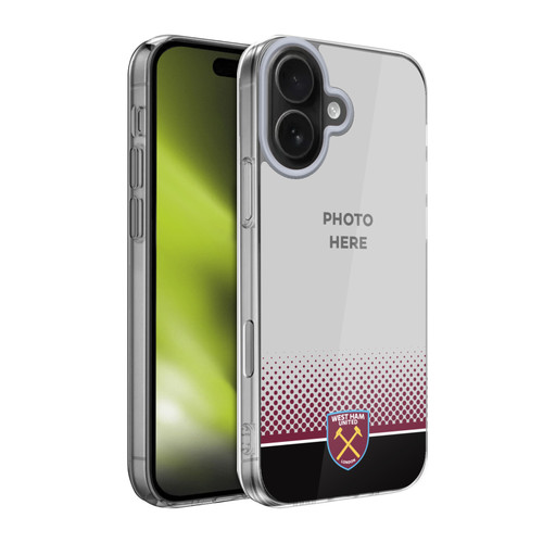 Custom Customised Personalised West Ham United FC Photos Fade Soft Gel Case for Apple iPhone 17