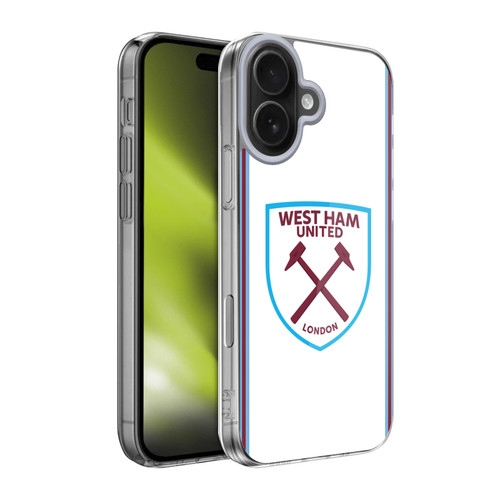 West Ham United FC 2019/20 Crest Kit Away Soft Gel Case for Apple iPhone 17