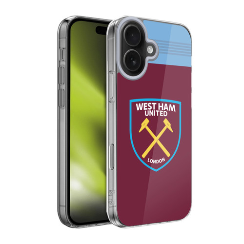 West Ham United FC 2019/20 Crest Kit Home Soft Gel Case for Apple iPhone 17