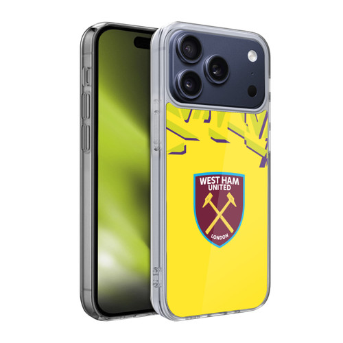 West Ham United FC 2019/20 Crest Kit Away Goalkeeper Soft Gel Case for Apple iPhone 17 Pro