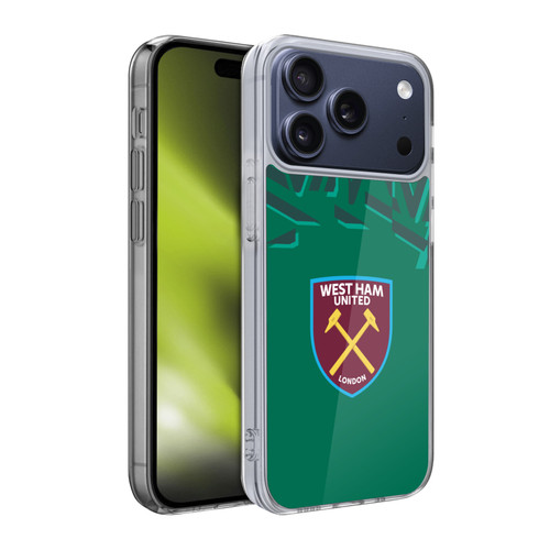 West Ham United FC 2019/20 Crest Kit Home Goalkeeper Soft Gel Case for Apple iPhone 17 Pro
