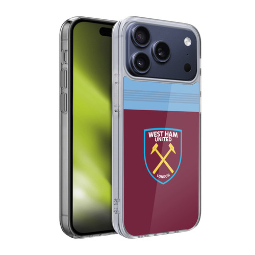 West Ham United FC 2019/20 Crest Kit Home Soft Gel Case for Apple iPhone 17 Pro