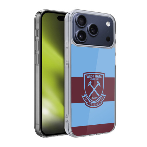 West Ham United FC 2020/21 Crest Kit Away Soft Gel Case for Apple iPhone 17 Pro