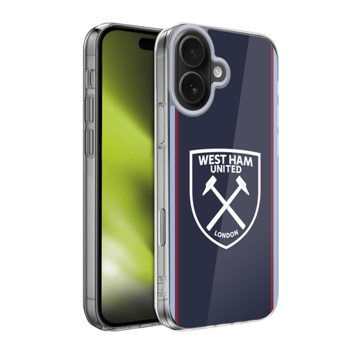West Ham United FC 2021/22 Crest Kit Third Soft Gel Case for Apple iPhone 17