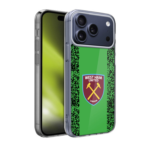 West Ham United FC 2021/22 Crest Kit Home Goalkeeper Soft Gel Case for Apple iPhone 17 Pro Max