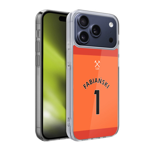 West Ham United FC 2020/21 Players Away Kit Lukasz Fabianski Soft Gel Case for Apple iPhone 17 Pro