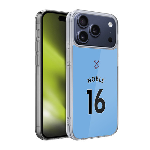 West Ham United FC 2020/21 Players Away Kit Mark Noble Soft Gel Case for Apple iPhone 17 Pro
