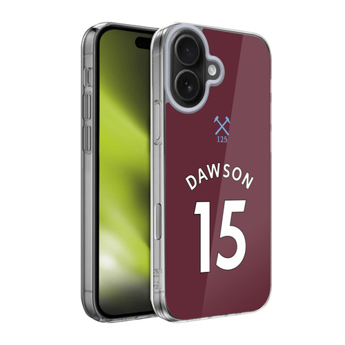 West Ham United FC 2020/21 Players Home Kit Craig Dawson Soft Gel Case for Apple iPhone 17