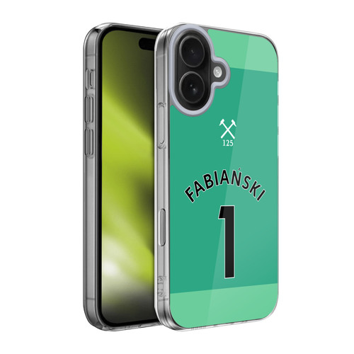 West Ham United FC 2020/21 Players Home Kit Lukasz Fabianski Soft Gel Case for Apple iPhone 17