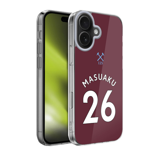 West Ham United FC 2020/21 Players Home Kit Arthur Masuaku Soft Gel Case for Apple iPhone 17