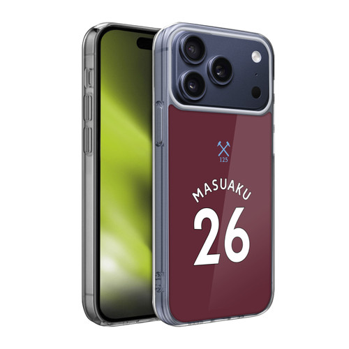 West Ham United FC 2020/21 Players Home Kit Arthur Masuaku Soft Gel Case for Apple iPhone 17 Pro Max