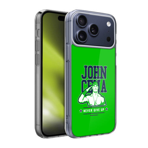WWE Superstars 8 John Cena Never Give Up 2 Soft Gel Case for Apple iPhone 17 Pro Max