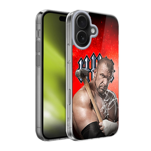 WWE Triple H Photo With Signature Soft Gel Case for Apple iPhone 17 WWE Triple H Photo With Signature Soft Gel Case for Apple iPhone 17