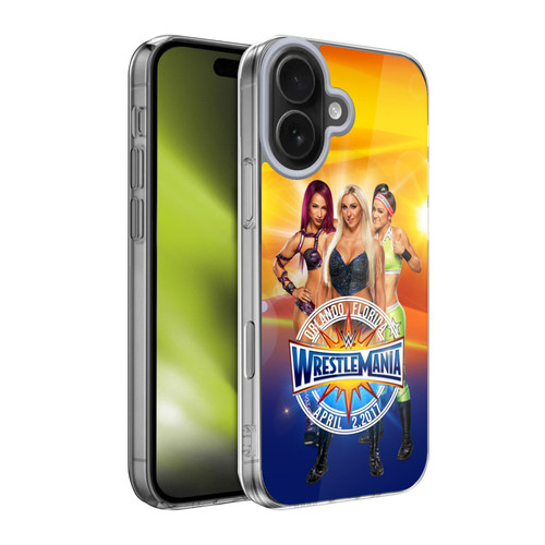 WWE Wrestlemania 33 Superstars Sasha, Charlotte, Bayley Soft Gel Case for Apple iPhone 17