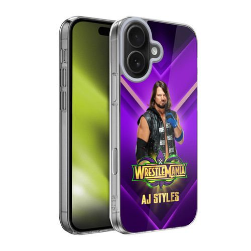 WWE Wrestlemania 34 Superstars AJ Styles Soft Gel Case for Apple iPhone 17