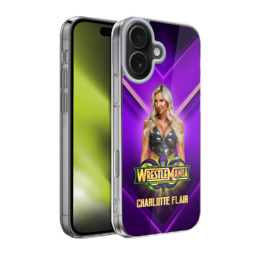 WWE Wrestlemania 34 Superstars Charlotte Flair Soft Gel Case for Apple iPhone 17