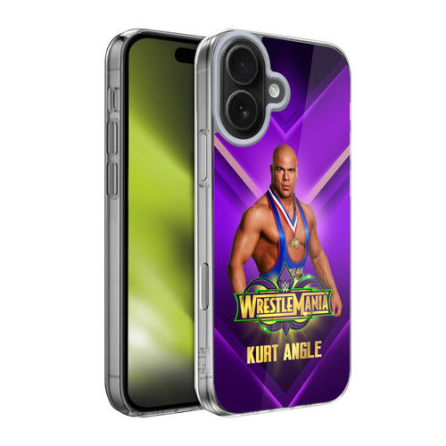 WWE Wrestlemania 34 Superstars Kurt Angle Soft Gel Case for Apple iPhone 17