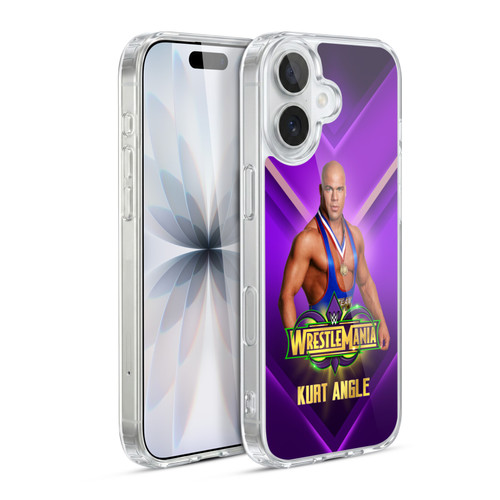 WWE Wrestlemania 34 Superstars Kurt Angle Soft Gel Case for Apple iPhone 17