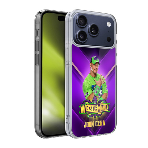 WWE Wrestlemania 34 Superstars John Cena Soft Gel Case for Apple iPhone 17 Pro