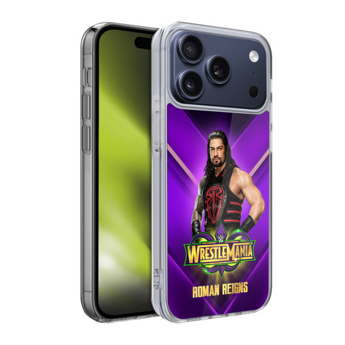 WWE Wrestlemania 34 Superstars Roman Reigns Soft Gel Case for Apple iPhone 17 Pro