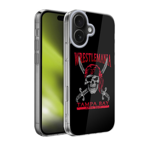 WWE Wrestlemania 37 Logos Swords And Skull Soft Gel Case for Apple iPhone 17