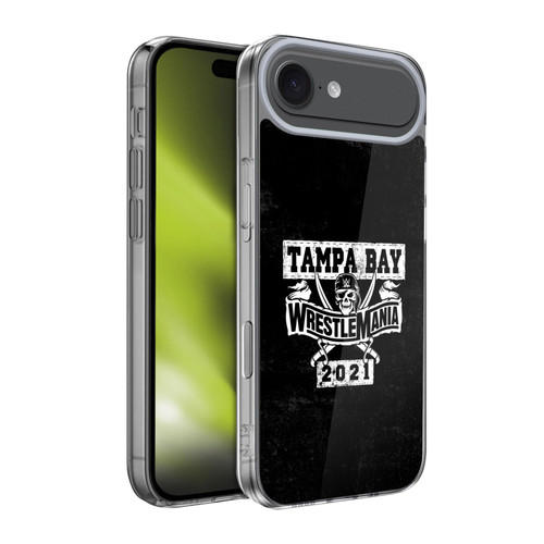 WWE Wrestlemania 37 Logos Icon Black And White Soft Gel Case for Apple iPhone 17 Air