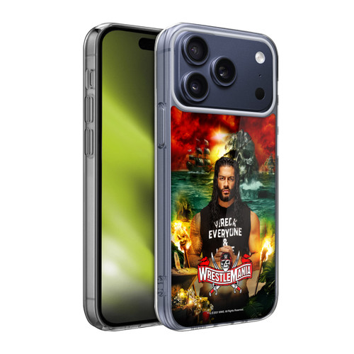 WWE Wrestlemania 37 Superstars Roman Reigns Soft Gel Case for Apple iPhone 17 Pro Max