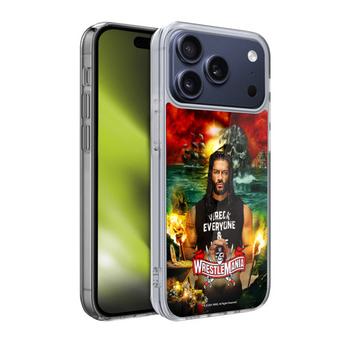 WWE Wrestlemania 37 Superstars Roman Reigns Soft Gel Case for Apple iPhone 17 Pro