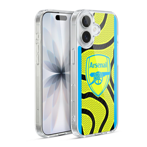 Arsenal FC 2023/24 Crest Kit Away Soft Gel Case for Apple iPhone 17