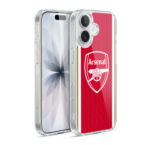 Arsenal FC 2023/24 Crest Kit Home Soft Gel Case for Apple iPhone 17