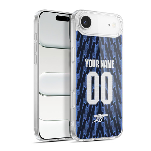 Custom Customised Personalised Arsenal FC 2025/26 Kit Away Soft Gel Case for Apple iPhone 17 Air