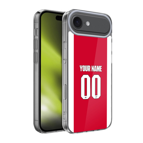 Custom Customised Personalised Arsenal FC 2025/26 Kit Home Soft Gel Case for Apple iPhone 17 Air