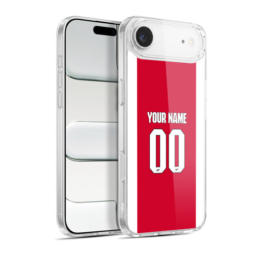 Custom Customised Personalised Arsenal FC 2025/26 Kit Home Soft Gel Case for Apple iPhone 17 Air