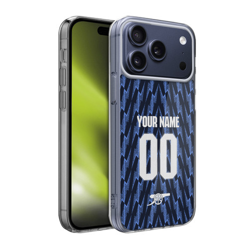 Custom Customised Personalised Arsenal FC 2025/26 Kit Away Soft Gel Case for Apple iPhone 17 Pro Max