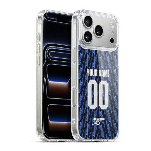 Custom Customised Personalised Arsenal FC 2025/26 Kit Away Soft Gel Case for Apple iPhone 17 Pro Max