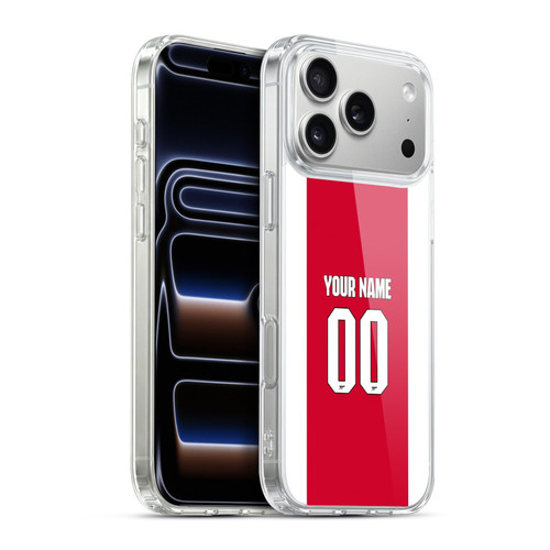 Custom Customised Personalised Arsenal FC 2025/26 Kit Home Soft Gel Case for Apple iPhone 17 Pro Max