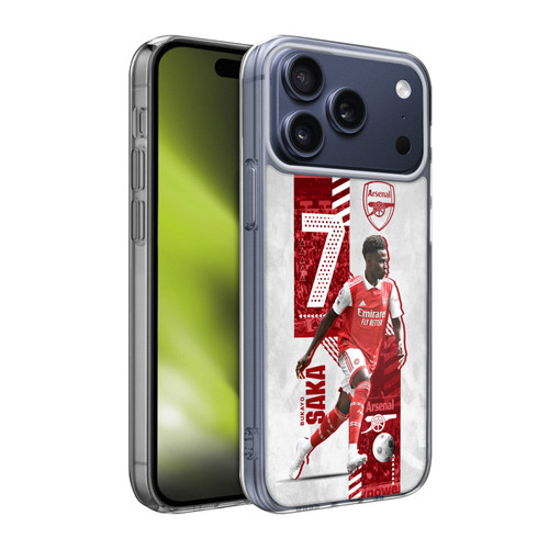 Arsenal FC 2022/23 First Team Bukayo Saka Soft Gel Case for Apple iPhone 17 Pro Max