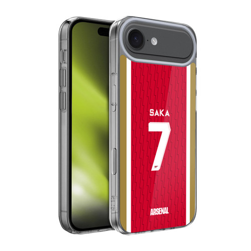 Arsenal FC 2023/24 Players Home Kit Bukayo Saka Soft Gel Case for Apple iPhone 17 Air