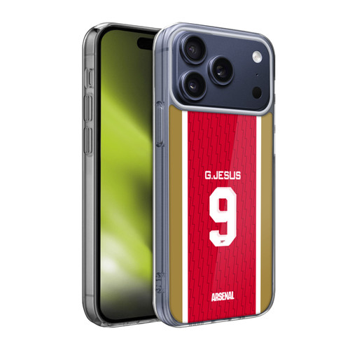 Arsenal FC 2023/24 Players Home Kit Gabriel Jesus Soft Gel Case for Apple iPhone 17 Pro Max