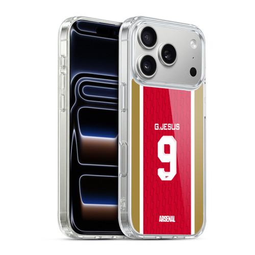 Arsenal FC 2023/24 Players Home Kit Gabriel Jesus Soft Gel Case for Apple iPhone 17 Pro