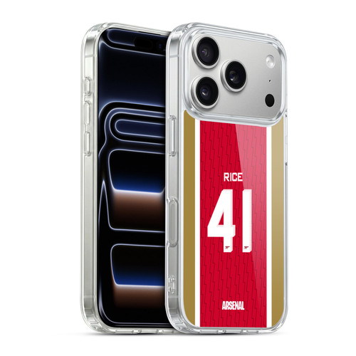 Arsenal FC 2023/24 Players Home Kit Declan Rice Soft Gel Case for Apple iPhone 17 Pro