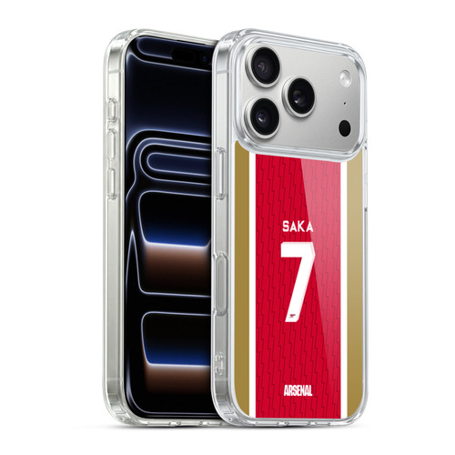 Arsenal FC 2023/24 Players Home Kit Bukayo Saka Soft Gel Case for Apple iPhone 17 Pro
