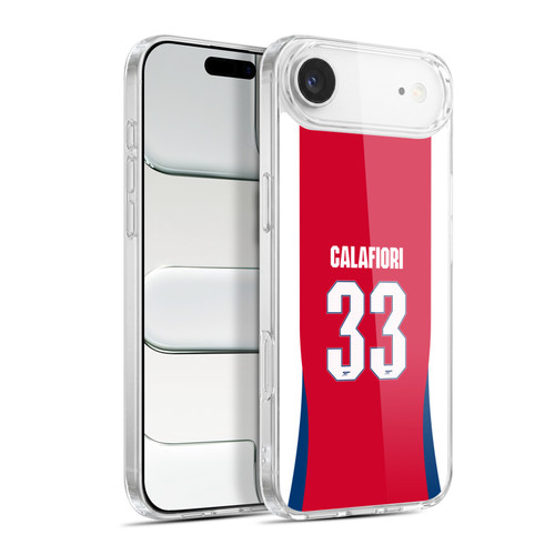 Arsenal FC 2024/25 Players Home Kit Riccardo Calafiori Soft Gel Case for Apple iPhone 17 Air