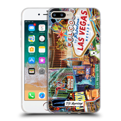 P.D. Moreno Cities Las Vegas 1 Soft Gel Case for Apple iPhone 7 Plus / iPhone 8 Plus
