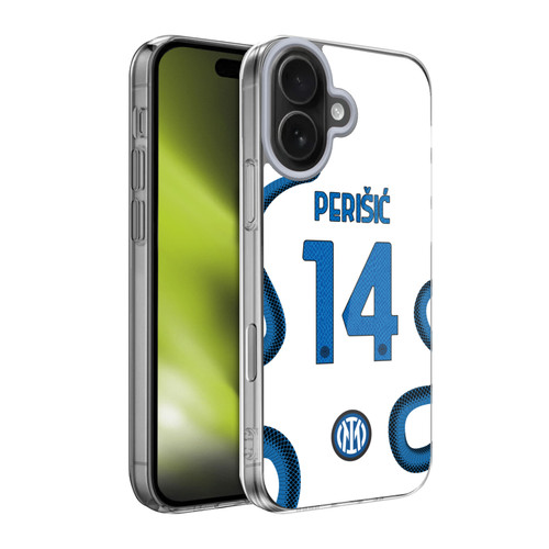 Fc Internazionale Milano 2021/22 Players Away Kit Ivan Perisic Soft Gel Case for Apple iPhone 17
