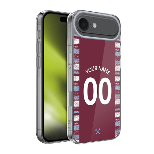 Custom Customised Personalised West Ham United FC 2022/23 Kit Home Soft Gel Case for Apple iPhone 17 Air