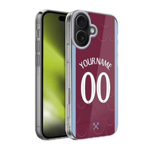 Custom Customised Personalised West Ham United FC 2023/24 Kit Home Soft Gel Case for Apple iPhone 17 Custom Customised Personalised West Ham United FC 2023/24 Kit Home Soft Gel Case for Apple iPhone 17
