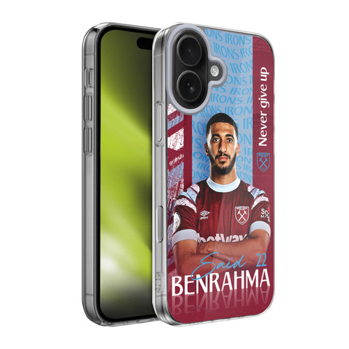 West Ham United FC 2022/23 First Team Saïd Benrahma Soft Gel Case for Apple iPhone 17